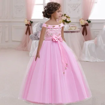  2021 Deti Oblečenie Kvety Sprievod Princezná Šaty Pre Deti, Oblečenie Strany Svadobné Šaty 14 10 12 Rok Vestidos Verano