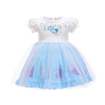  Dievčatá, Malá Morská Víla Ariel Princezná Šaty Letné Cosplay Snehová Kráľovná Elsa Bežné Šaty Deti Halloween Narodeninovej Party Šaty