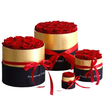  Večný Život Kvet Nesmrteľný Rose S Objať Vedro Box Darček Konzervované Flores Deň matiek Romantický Valentines Cristmass Dekor