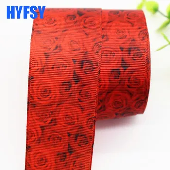  Hyfsy 10014 25 38 mm 10 metrov rose páse s nástrojmi DIY darčekové balenie pokrývku hlavy vlasy luk dekorácie na valentína Grosgrain pásky