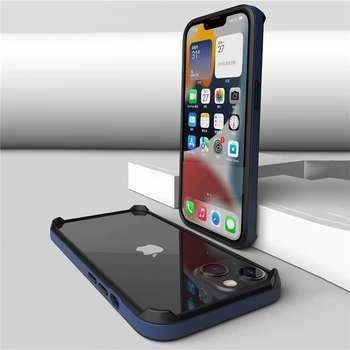  Mäkké, Tenké Nárazníka puzdro Pre iphone 13 Pro Max 12 Mini Flexibilné Shockproof Anti-Slip Silicone Rám, Kryt Červená Modrá Čierna Žltá