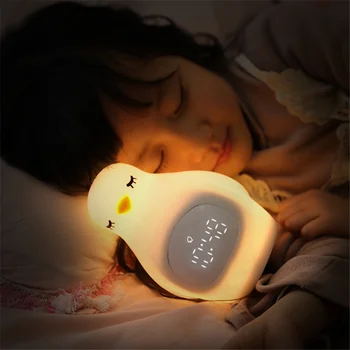  Multifunkčné Ráno Prebudiť Mengdo Penguin Budík LED Nočné Lampy