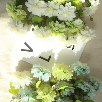  Luxusné Umelého Hodvábu Kvetov Dahlia Zelený Domov Svadobné Dekorácie Príslušenstvo Vysokej Kvality Falošné Kytice, Lacné, Veľkoobchod