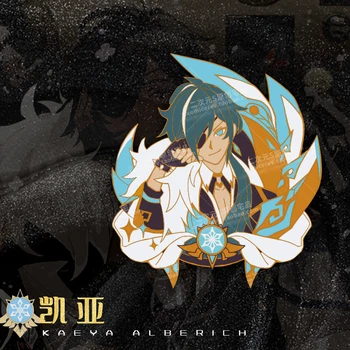  Hra Anime Genshin Vplyv Odznak Kaeya Diluc Kunikuzushi Scaramouche Brošňa Kovový Kolík Cosplay Cartoon Kostým, Rekvizity Príslušenstvo
