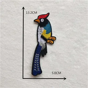  Nové dorazí vták výšivky žehlička na škvrny aplikácie pre oblečenie, Lacné Papagáj Odznaky Pruhy thermo-Nálepky DIY Príslušenstvo