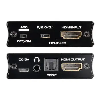  4K kompatibilný s HDMI-kompatibilné Audio Extractor S Káblom Pre Spea Pre 4K*2k@60Hz, 1080P@60 hz, 3D, HDMI kompatibilné s 2.0