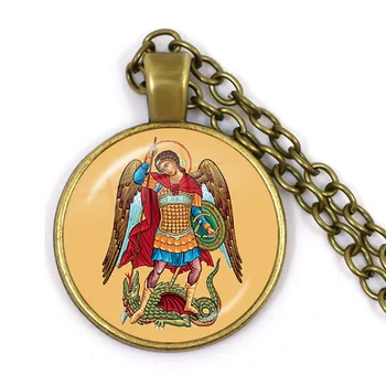  Nové Mužov Náhrdelník Archanjela St. Michael Chrániť Mi Saint Štít Na Ochranu Kúzlo Ruskej Orhodox Prívesok Šperky Pre Svätý Dar