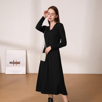  Kórejský Módne Šaty Pre Ženy 2021 Bodycon Šaty Bielej Na Čiernu Maxi Šaty Korzet, Šaty, Dlhý Rukáv Materská Šaty