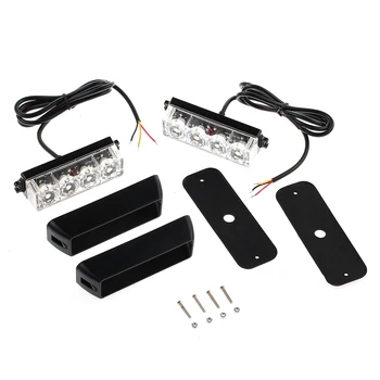  AUTOUTLET 2 ks 4 Amber LED Stroboskop Blikajúce Svetlá Obnovy Auto Truck Členenie Nákladných Lampy Bar Blesky Upozornenie Recovery