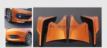  ABS Chrome predný A Zadný Nárazník Chránič Pre Honda Civic 2016 2017 2018 4door