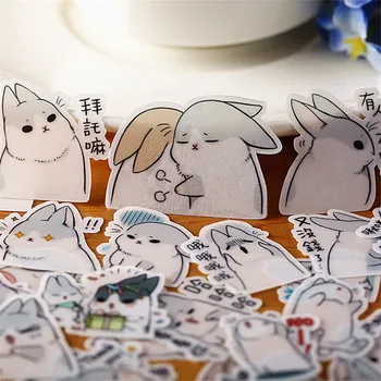  40pcs Mini králik homemad Nálepky Anime Zábavné Scrapbooking Samolepky pre Dieťa DIY Prenosný Kufor Skateboard Moto Požičovňa Áut Hračka