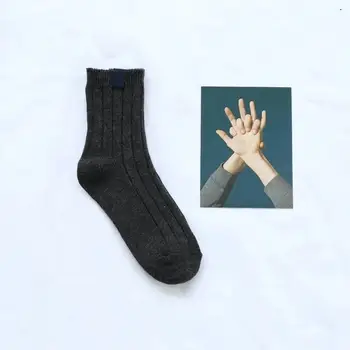  1 Pár Teplých Ženy Pruhované Ponožky 3D Ponožky Jeseň Zima Štýl Vianočné Zimné Ponožky pre Ženy, Žena Šťastná Ponožka Calcetines Meias