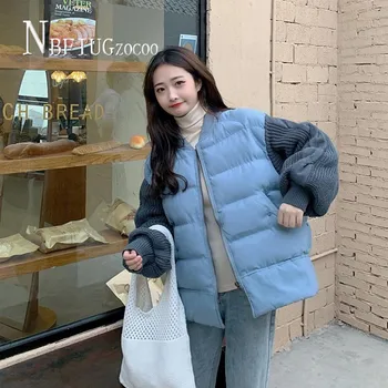  Kórejský Chlieb Štýl Ženy Parkas Študentov Outwear Zimné 2020 Nové Jednoduchá Zápas Voľné Hrubé Žena Bunda