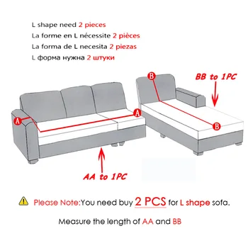  Jednofarebné rohová sedačka sa vzťahuje na obývacia izba pružný spandex slipcover gauči kryt úsek gauč uterák tvaru L je potrebné kúpiť 2pieces