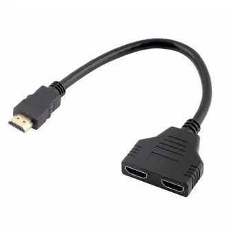  Kompatibilný s HDMI 2 Port Y Splitter 1080P HDMI kompatibilné s mužmi Adaptér, Kábel 1, V 2 Converter Pripojte Kábel usb Kábel