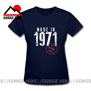  Vintage Vyrobené v roku 1971 T shirt ženy muži Retro Narodil v roku 1971 T-shirt Manžel, Manželka Páry Narodeniny oslávil 70. Výročie Svadby Tričko