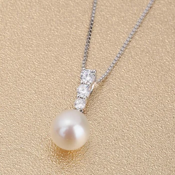  MeiBaPJ Prírodné sladkovodné perly módne šperky súpravy s S925 strieborný prívesok a náušnice jemné svadobné šperky pre ženy