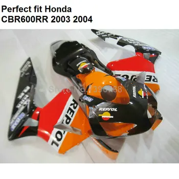  Vysoká kvalita ABS kapotáže pre Honda CBR600RR 2003 2004 orange black horské auta CBR 600RR F5 03 04 YJ61